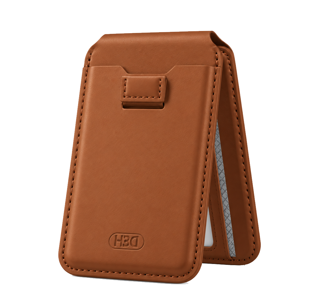 HDD Namib – Porte-cartes MagSafe avec Stand Intégré - Marron