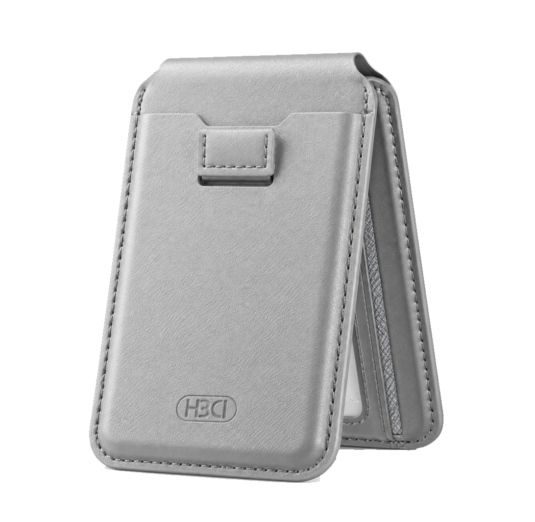 HDD Namib – Porte-cartes MagSafe avec Stand Intégré - Gris