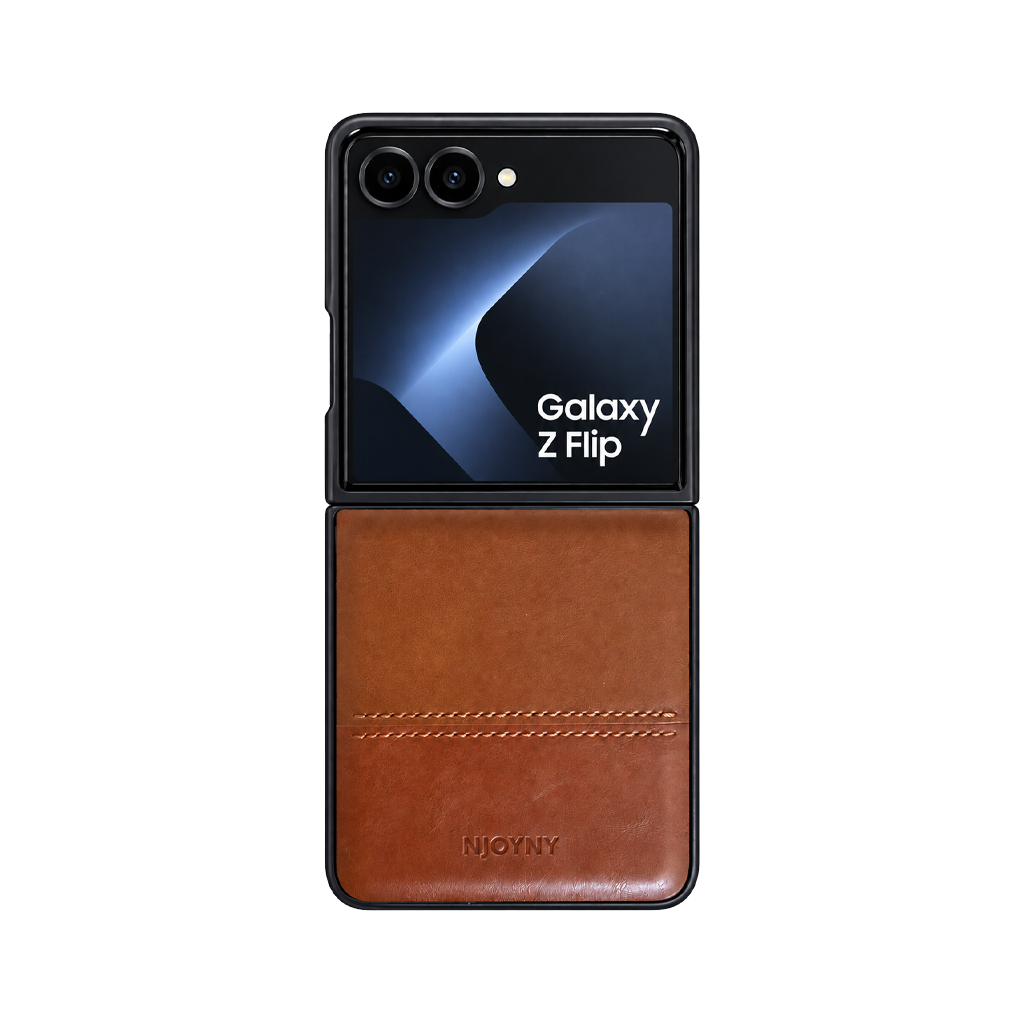 LEATHERA Z Flip 7 Marron