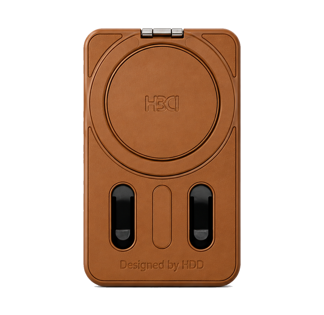 HDD Arabian HS-022 – Porte-cartes MagSafe avec Stand - Marron