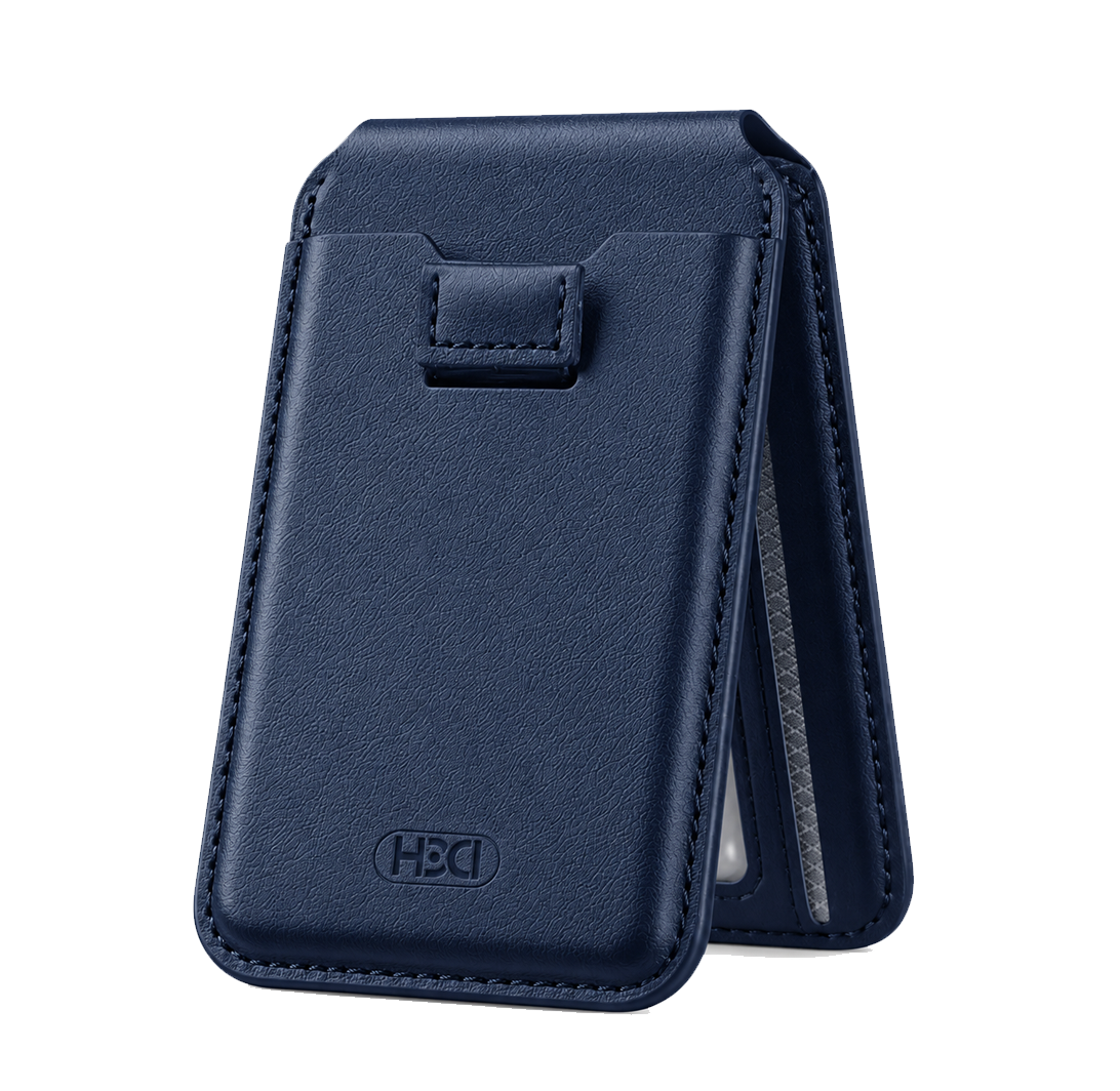 HDD Namib – Porte-cartes MagSafe avec Stand Intégré - Bleu