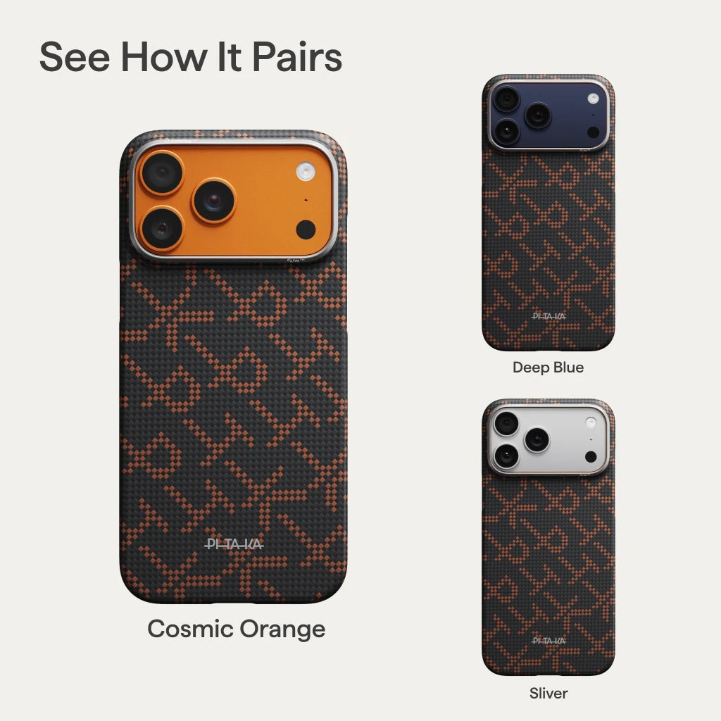 PITAKA Edge Case – Leaping Orange Black (PitaTap™)