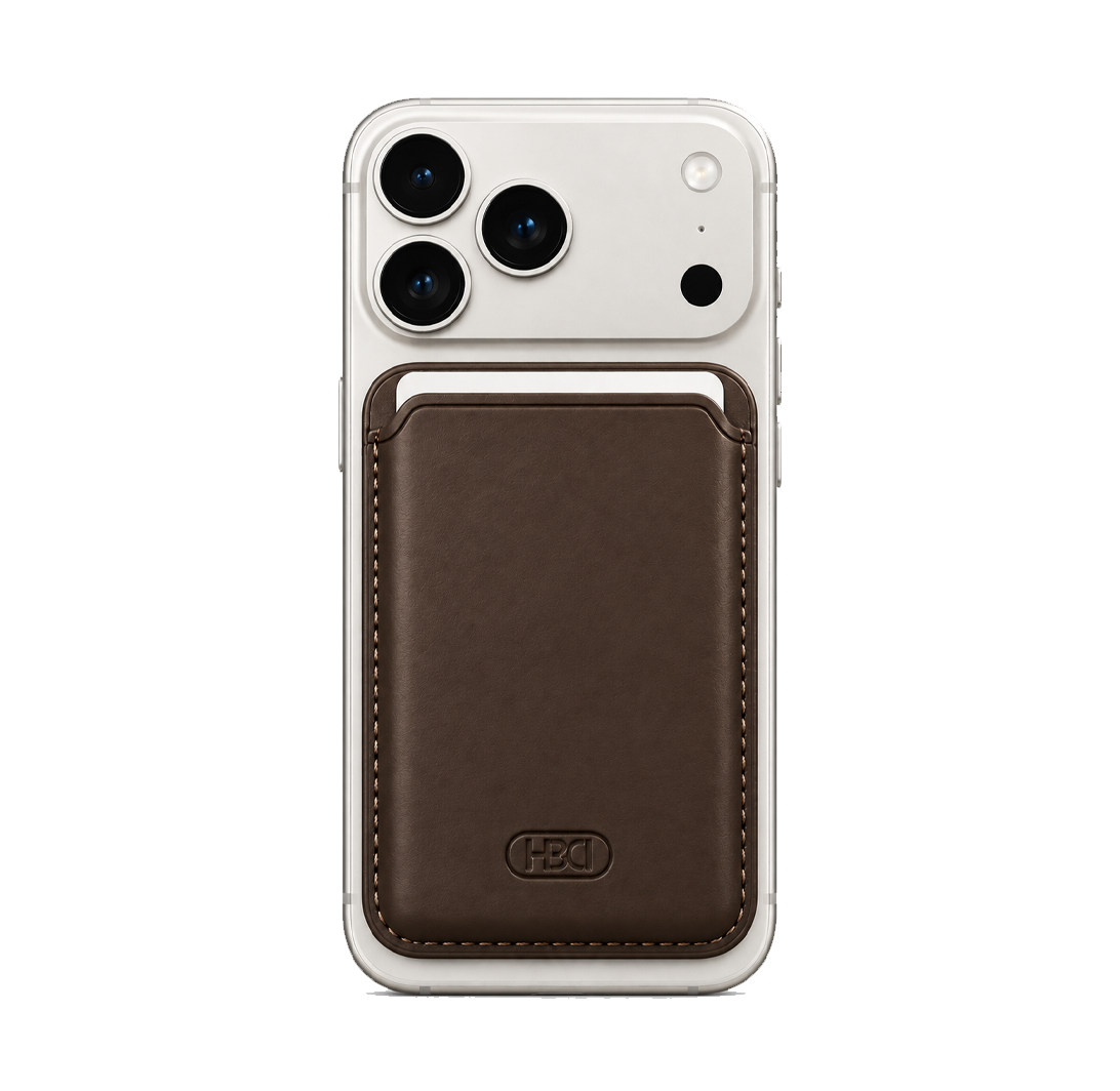 HDD HS-016 Porte-cartes MagSafe avec Ring Stand - Marron