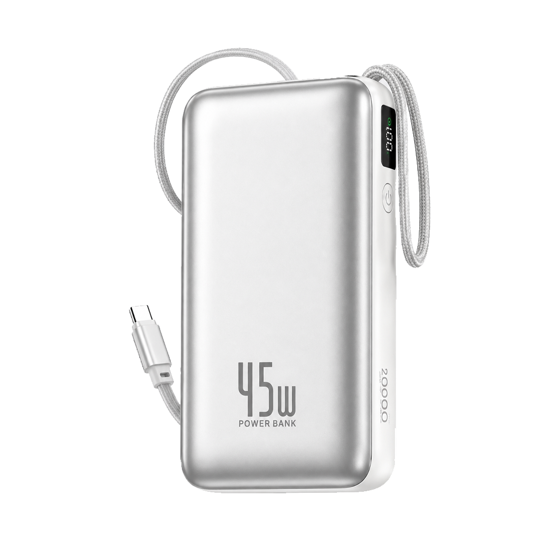 FONENG PX154 20000mAh – Câble USB-C Rétractable 45W